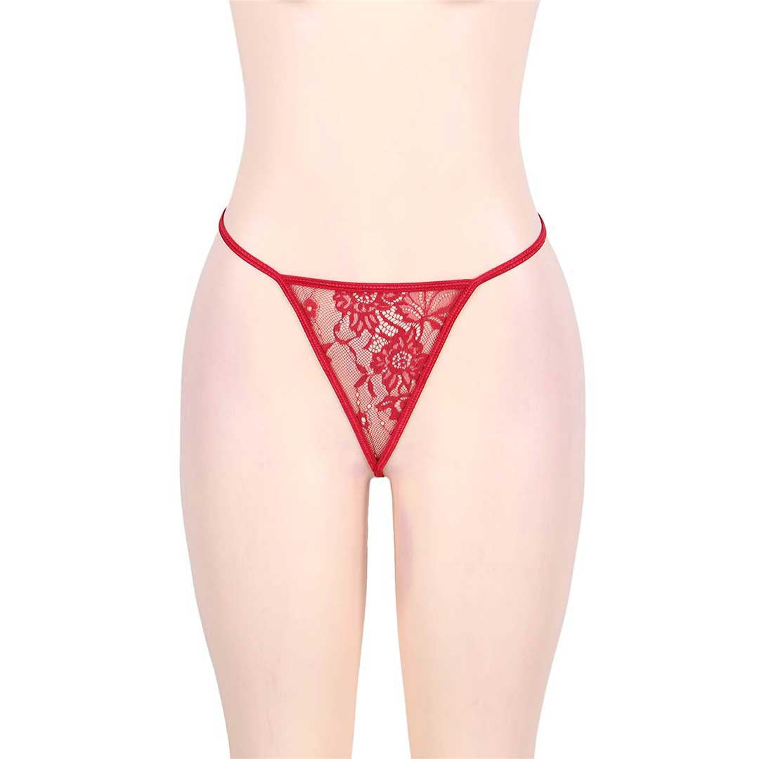 Nuisette dentelle Zoom Rouge