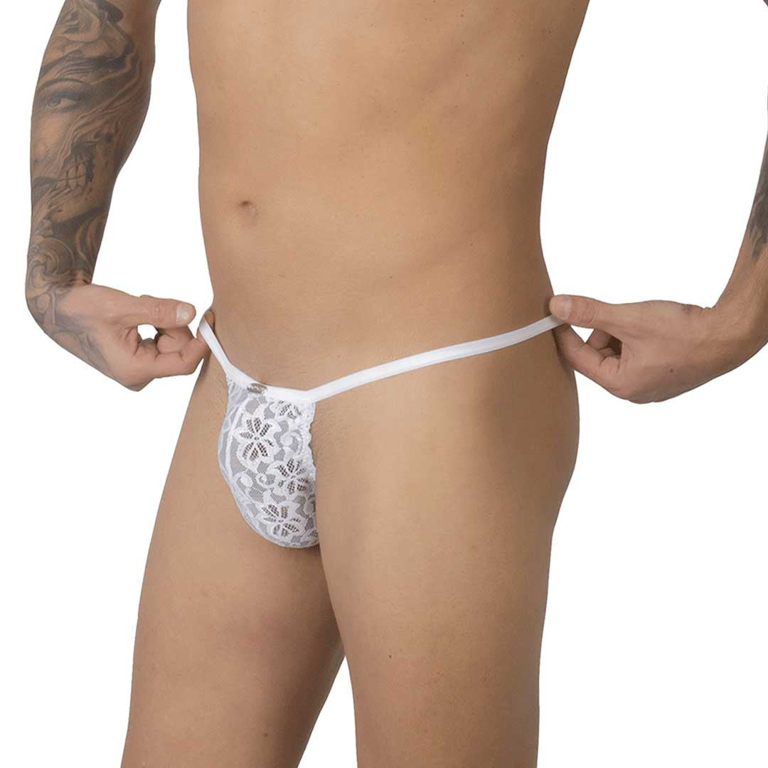 String ficelle Karl - Dentelle - Eros Veneziani Blanc