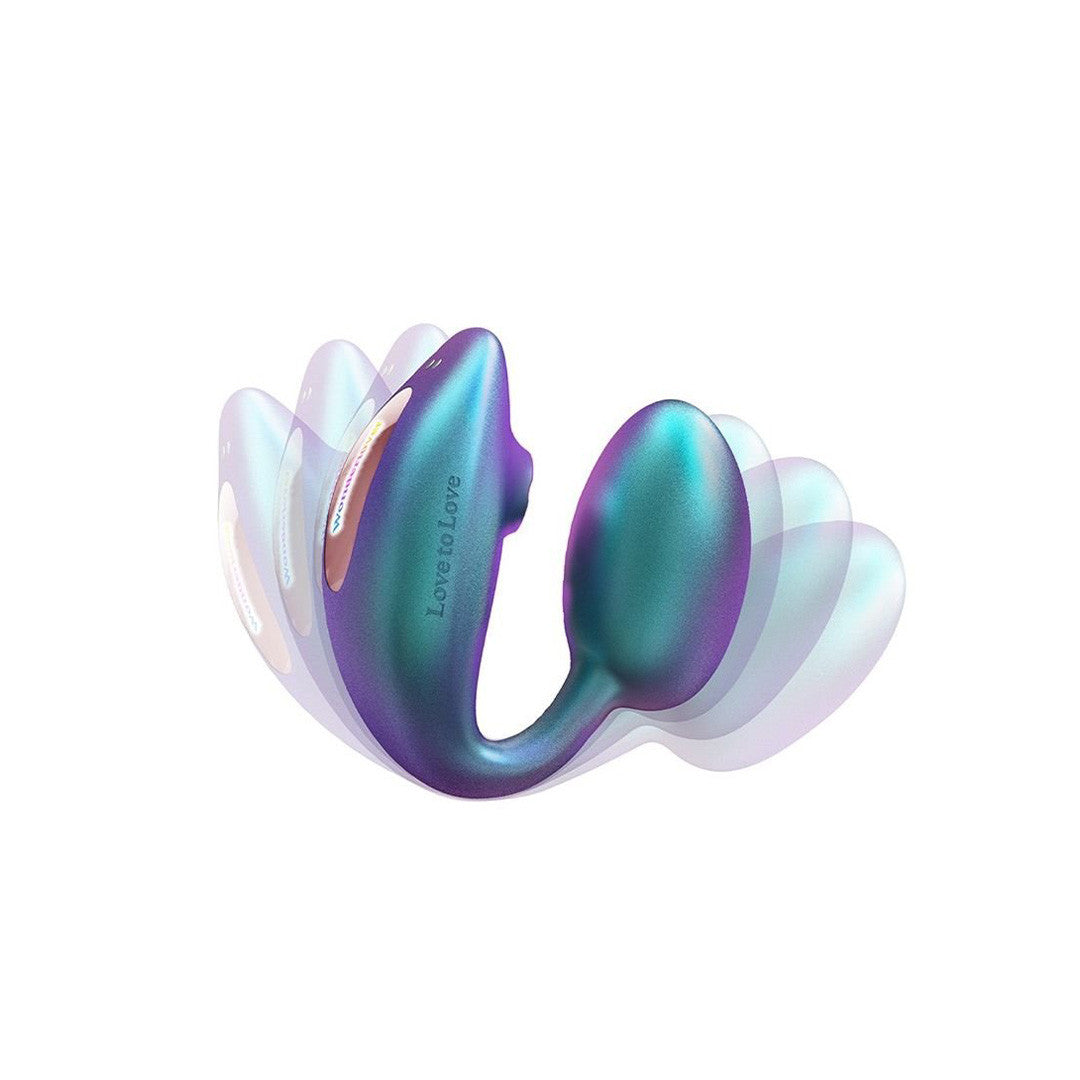 Oeuf Vibrant Double Stimulation Wonderlover Bleu