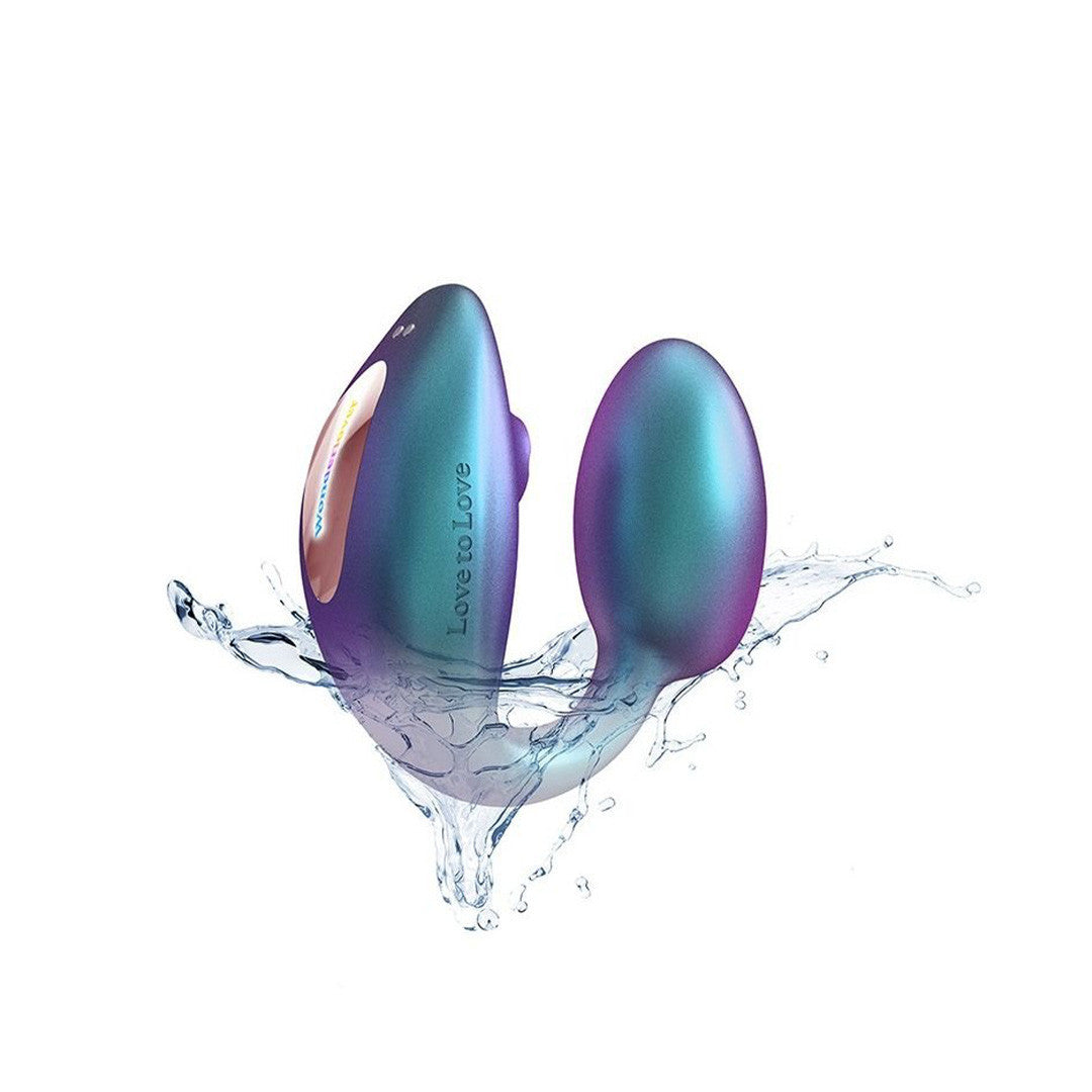 Oeuf Vibrant Double Stimulation Wonderlover Bleu