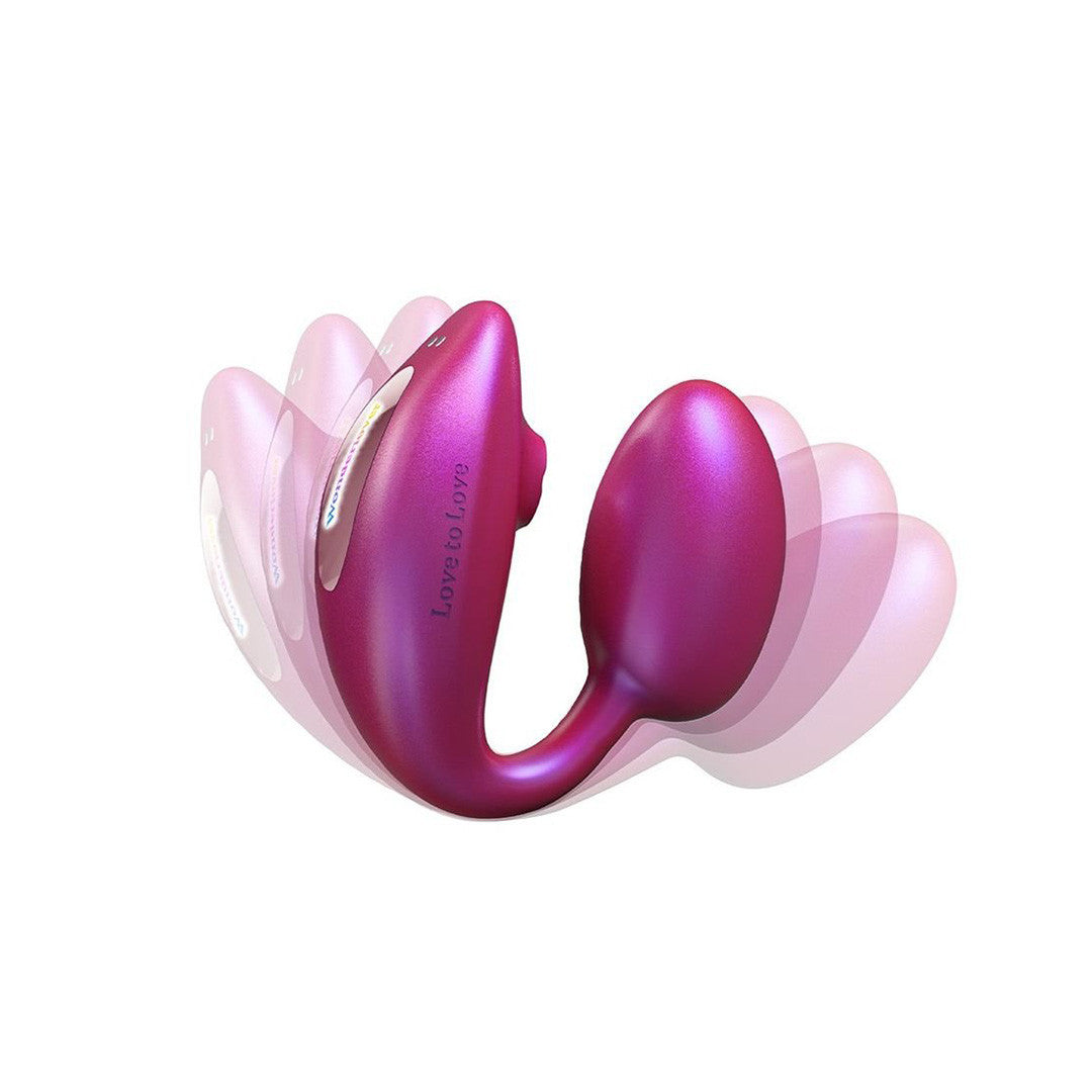 Oeuf Vibrant Double Stimulation Wonderlover Rose