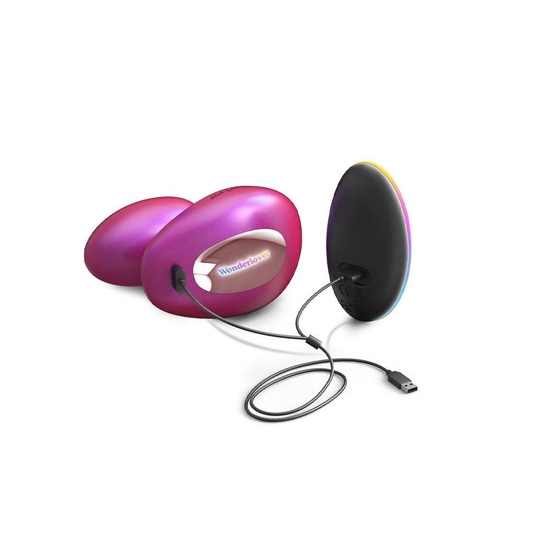 Oeuf Vibrant Double Stimulation Wonderlover Rose