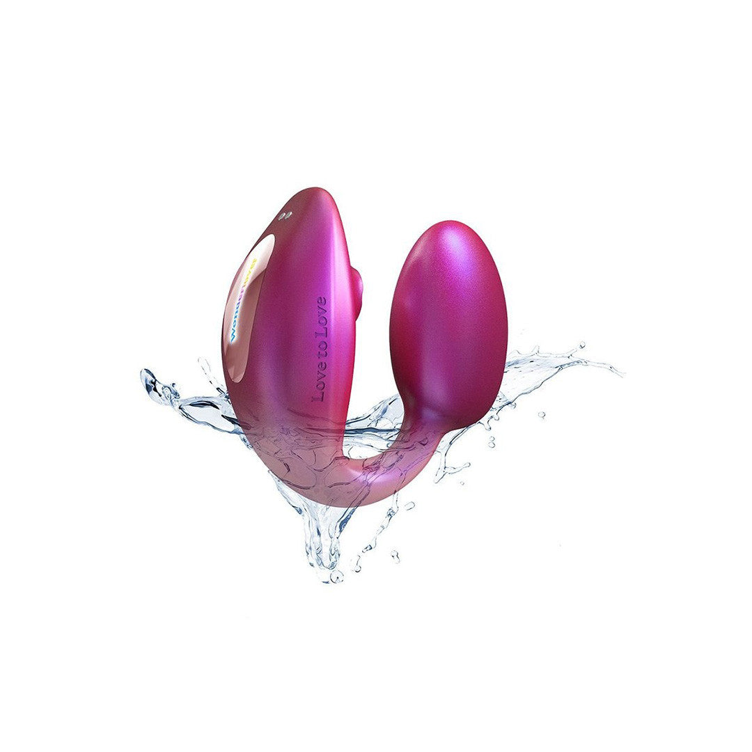 Oeuf Vibrant Double Stimulation Wonderlover Rose