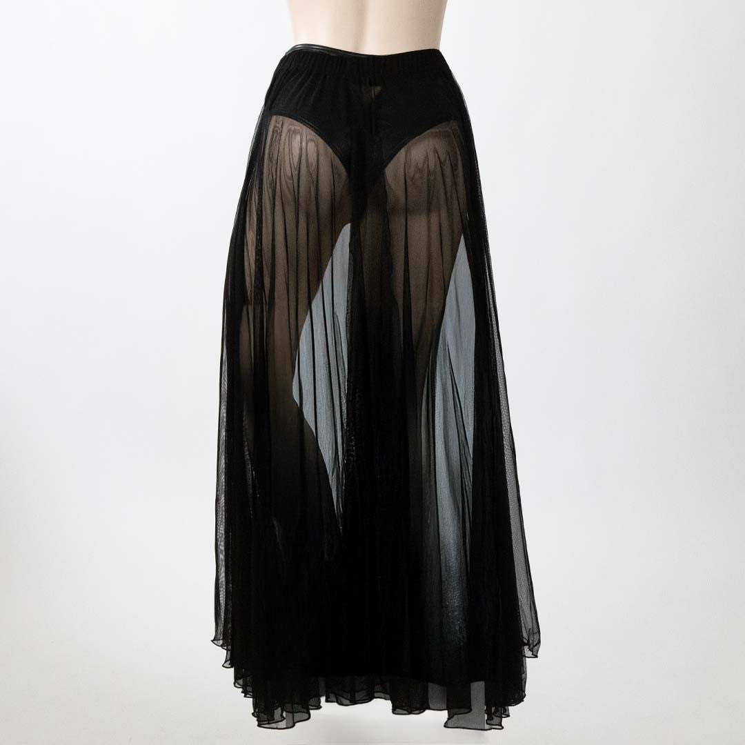 Jupe Longue Tulle Fendue Bijou Or Orlane