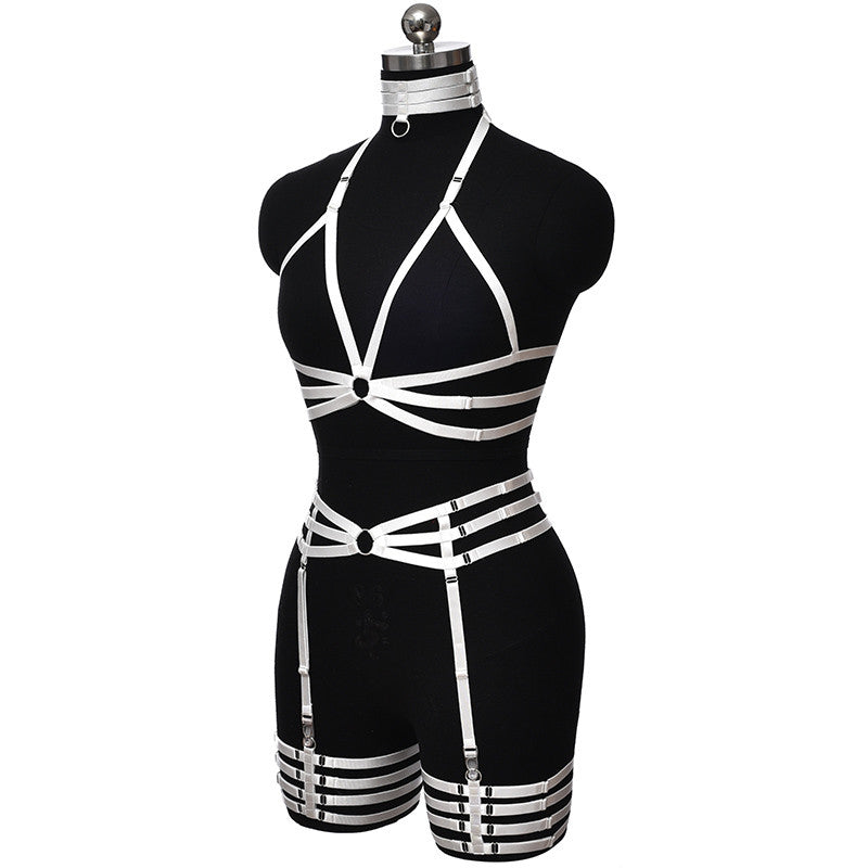 Set Harnais Brillant Complet Argent