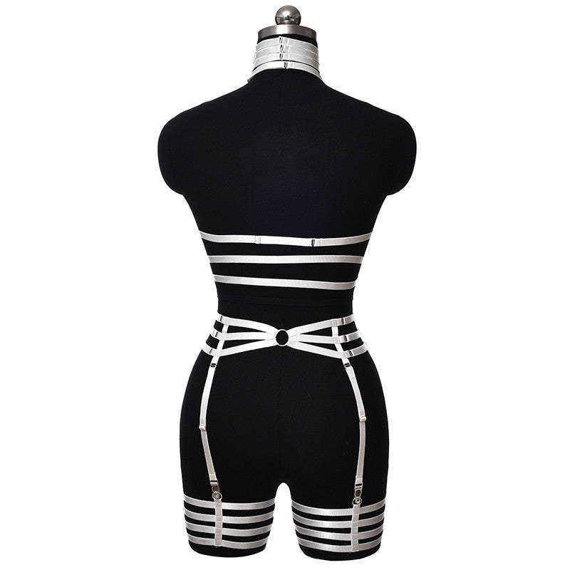 Set Harnais Brillant Complet Argent