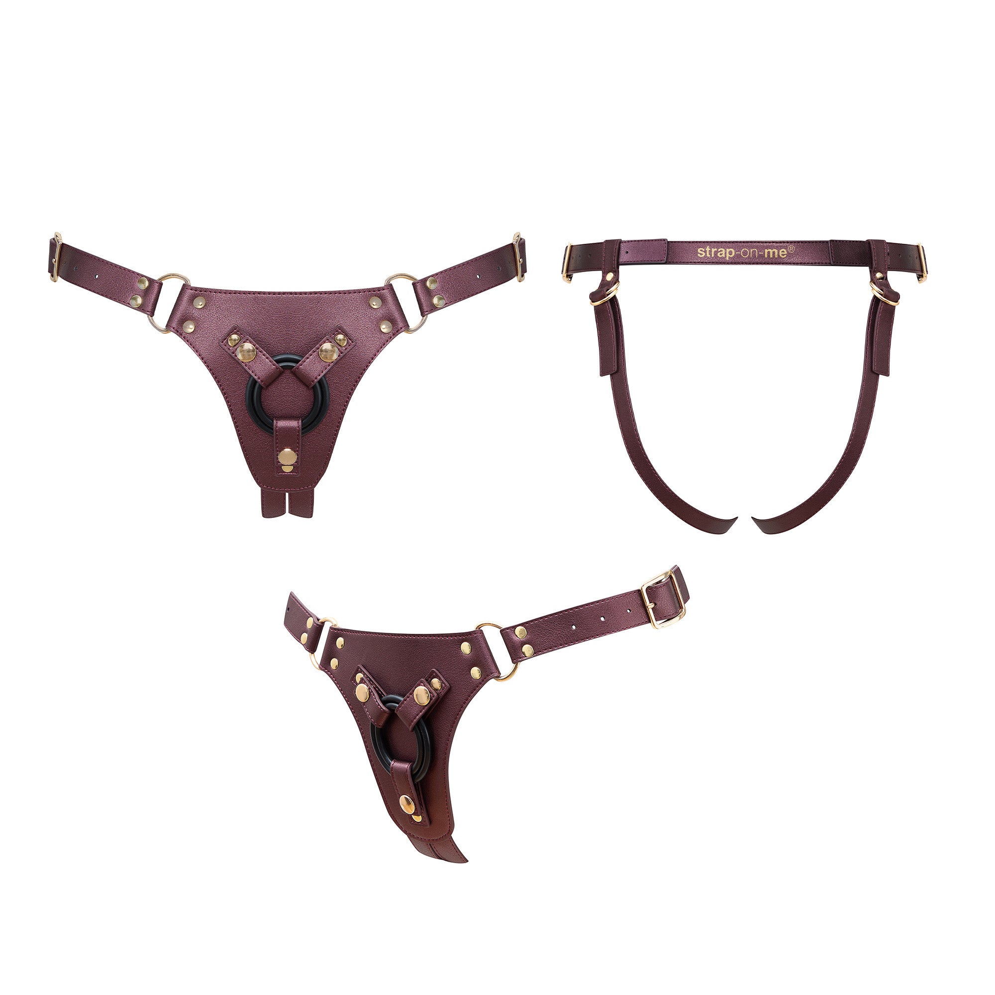 Gode Ceinture Harnais Similicuir Generous Violet