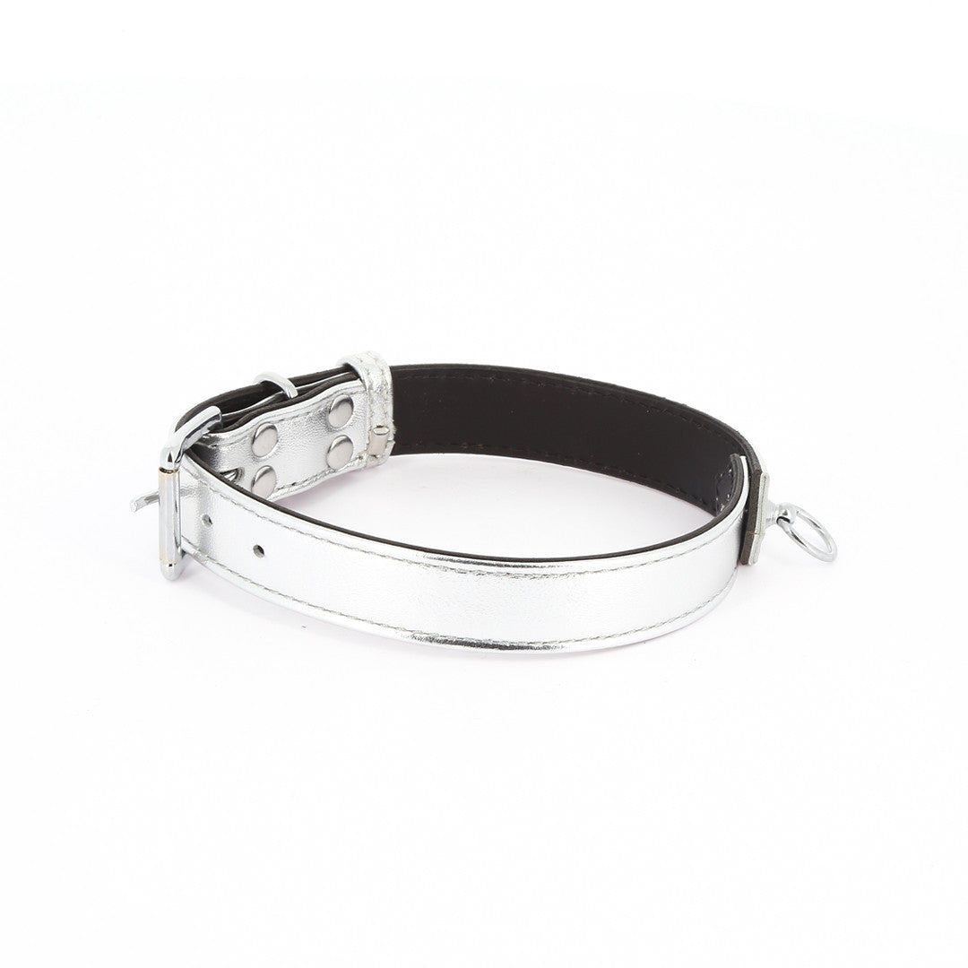 Collier Cuir Anneau Argent