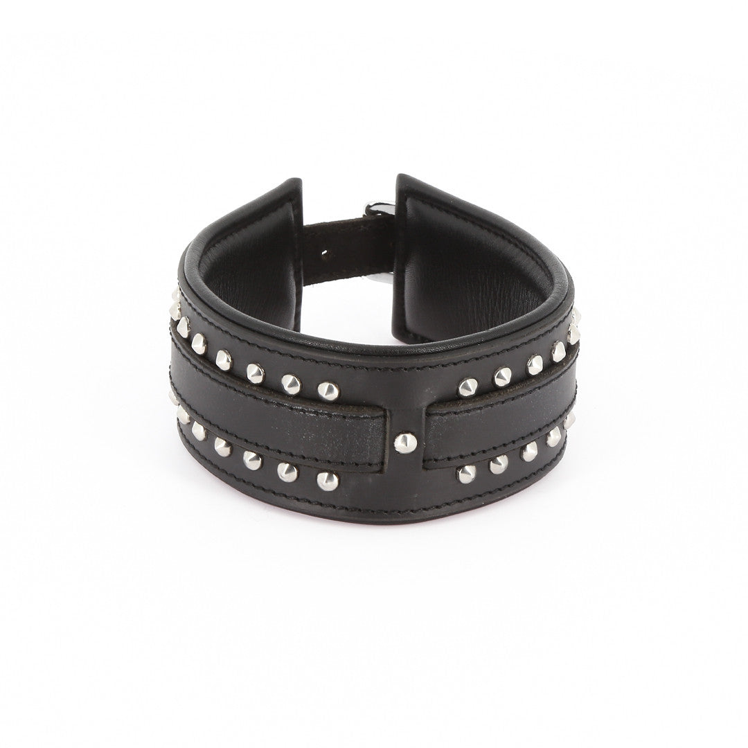 Collier Cuir Large Rivets