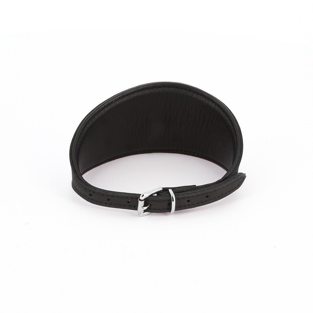 Collier Cuir Large Anneau Noir