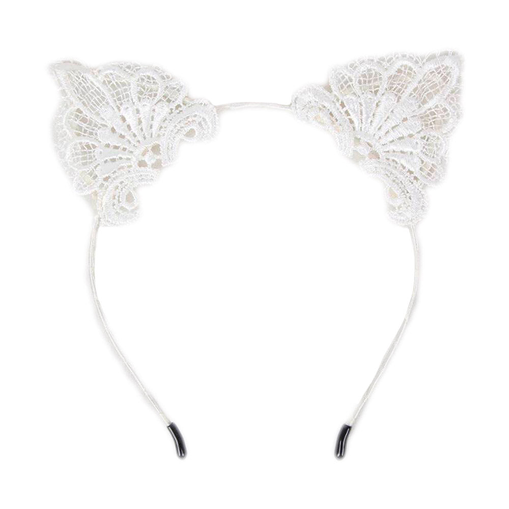 Serre-Tête Félinéa Oreilles de Chat Blanc