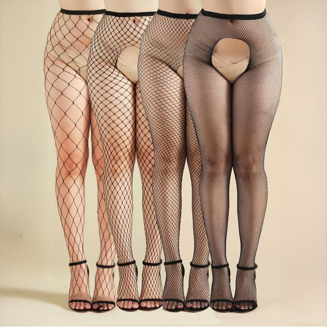 Set 4 collants ouverts Résille