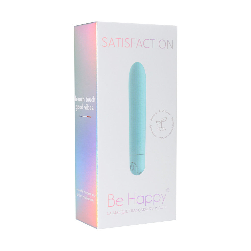 Packaging du Mini Stimulateur Clitoridien Bleu Eco Responsable - Satisfaction