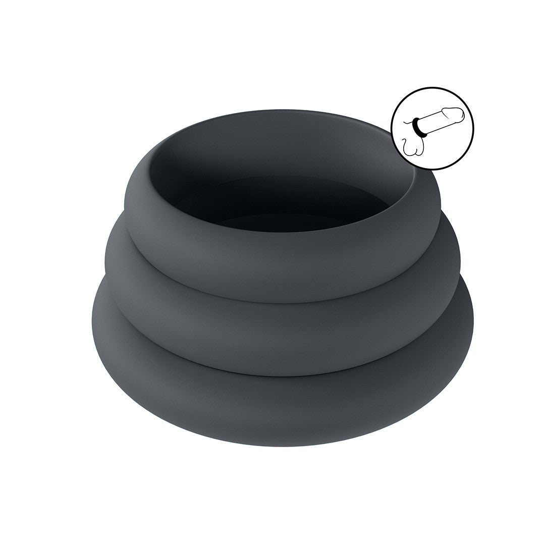 Set Cockring Silicone Wide O L/XL/XXL