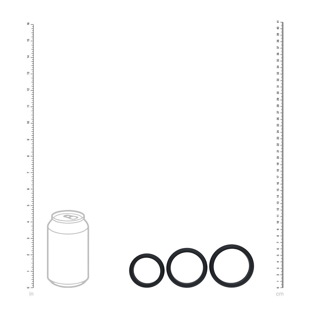Set Cockring Silicone Wide O L/XL/XXL