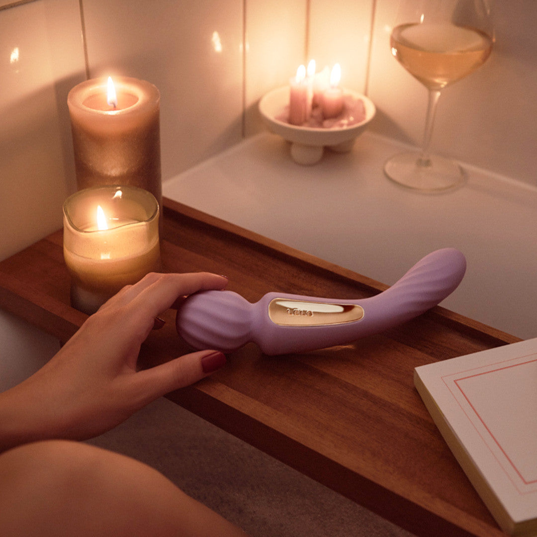 Vibromasseur Wand Double Switch Rose