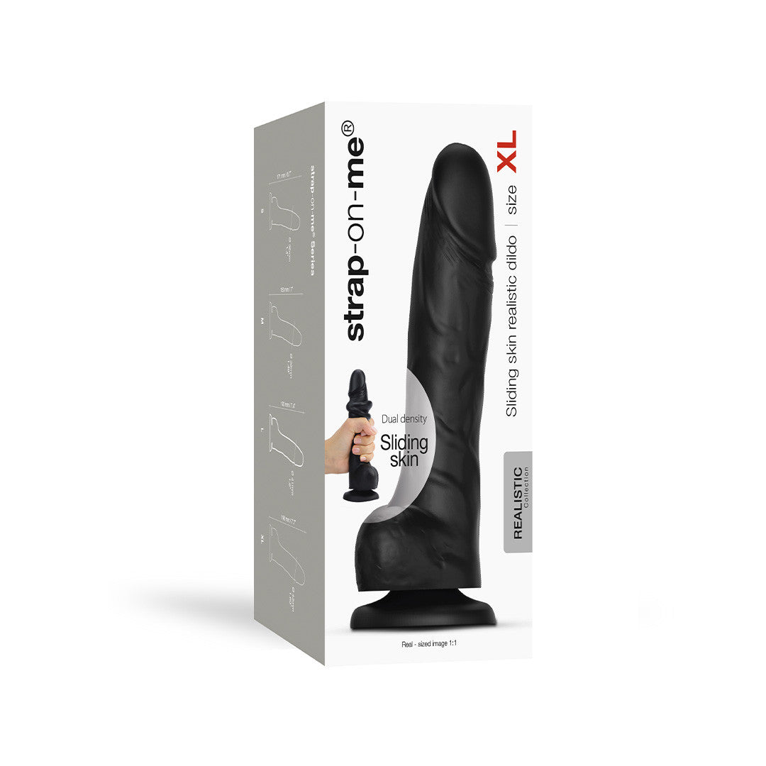 Dildo Réaliste Sliding Skin Noir XL
