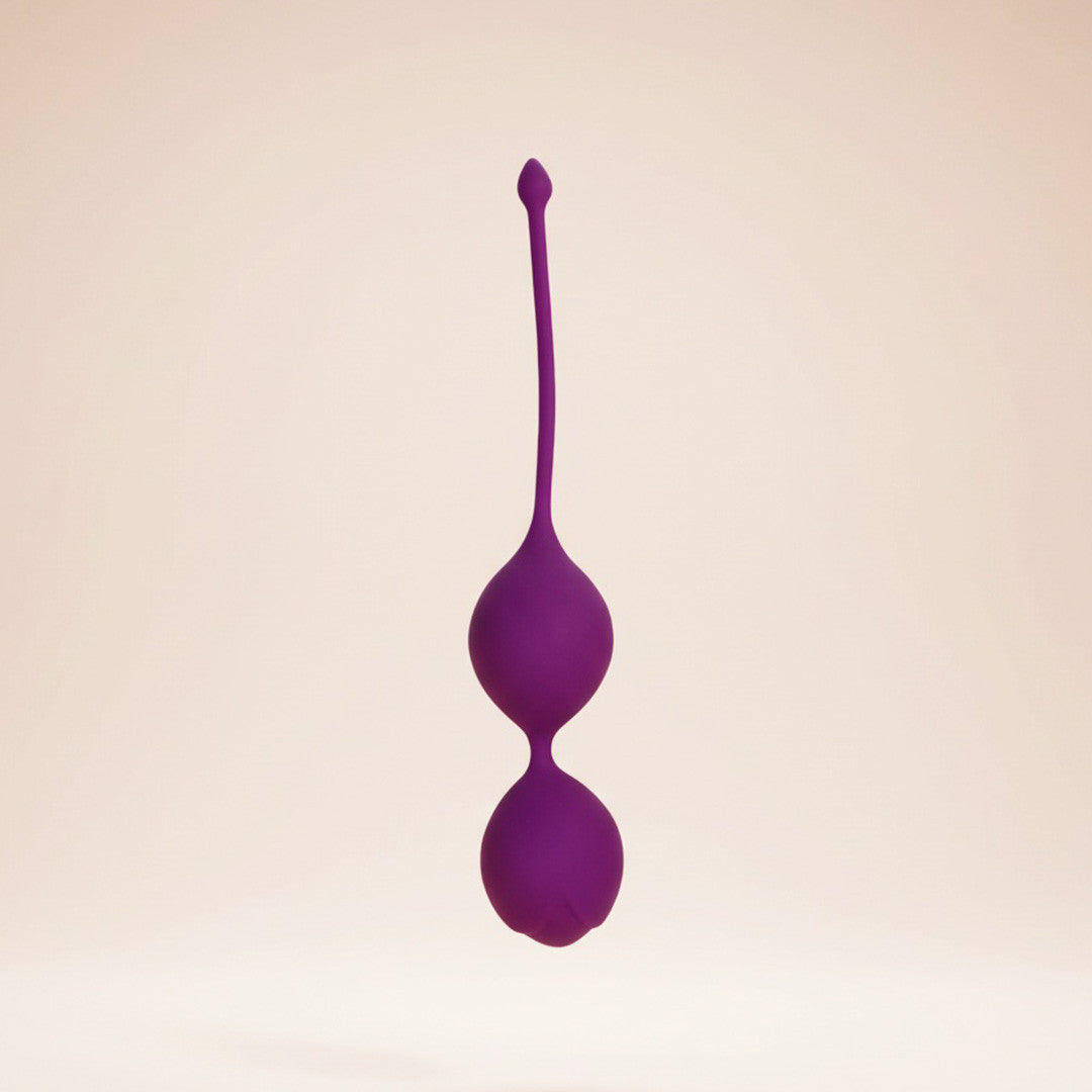 boules de geisha violettes en silicone pour perinee