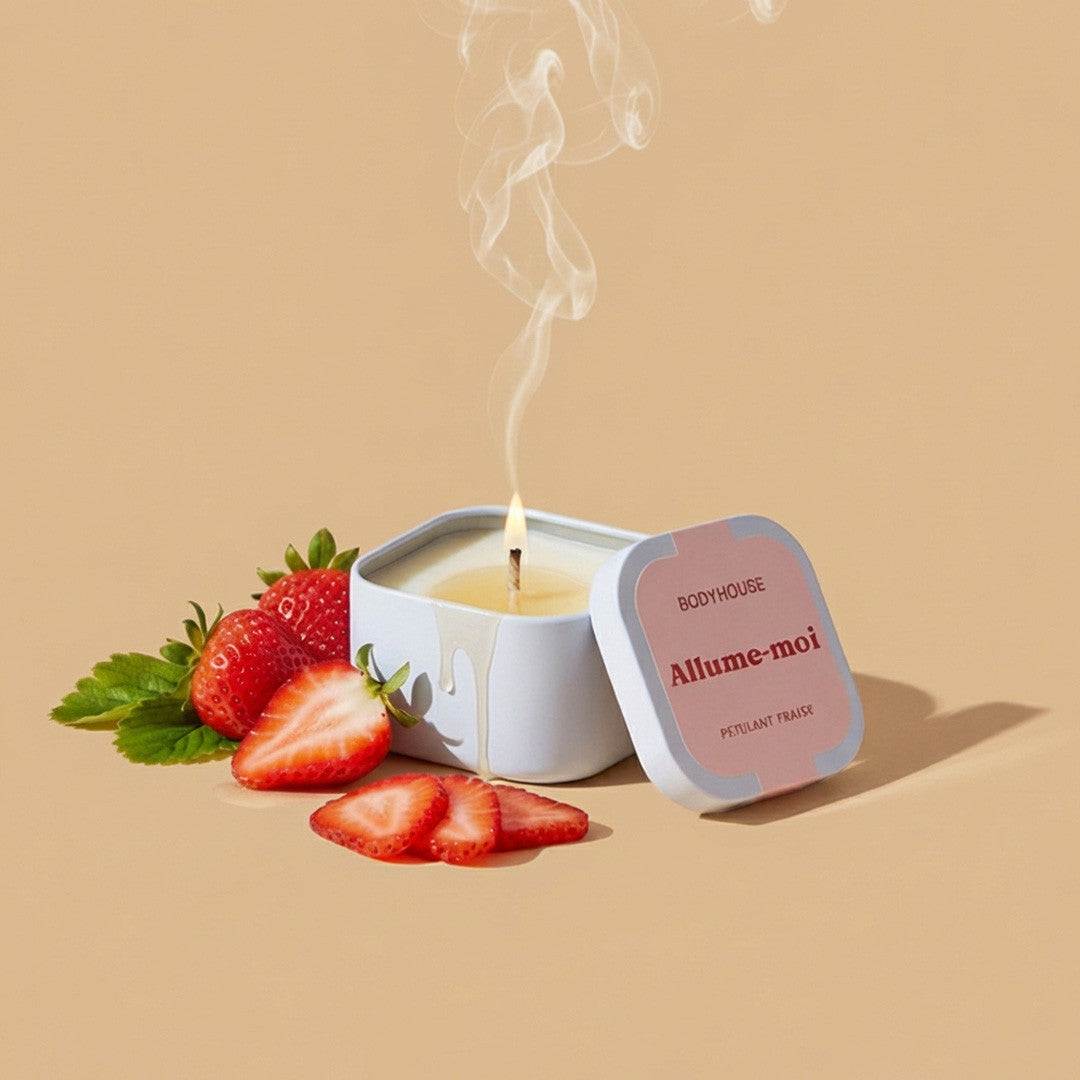 Bougie de massage parfum fraise pétillante - Fraise Pétillante - 6