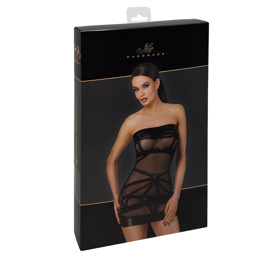 Mini Robe Floquée À Épaules Nues Kink Royal