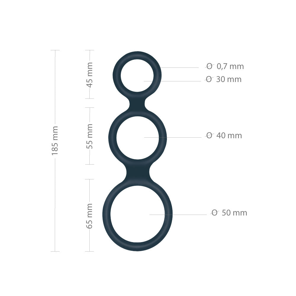 Anneau Triple Silicone diamètre anneaux