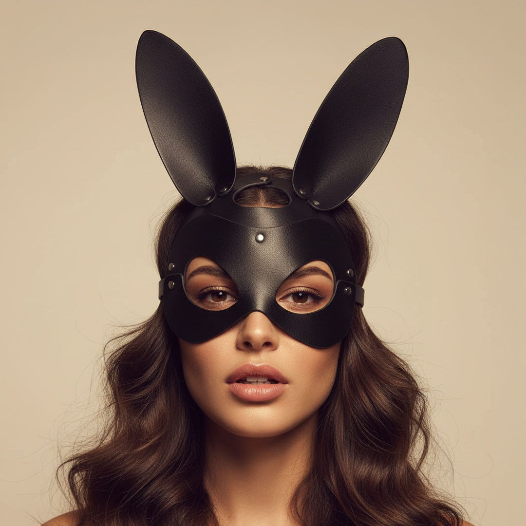 Masque Lapin Longues Oreilles - Vue de Face - Be Bondage