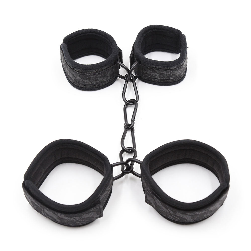 Barre d'Entraves Pieds & Mains Dentelle - Be Bondage