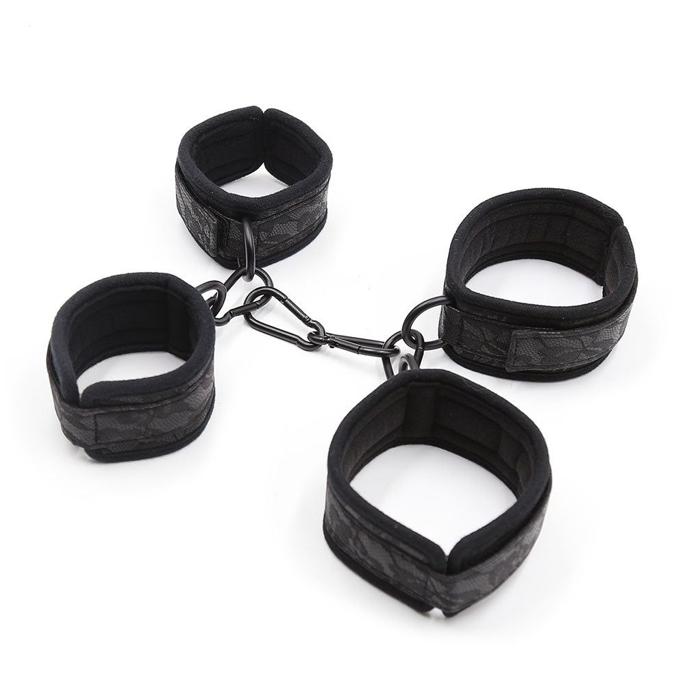 Barre d'Entraves Pieds & Mains Dentelle - Be Bondage