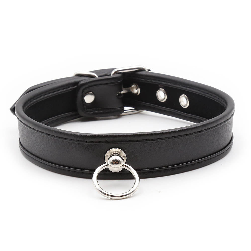 Collier SM Cuir Anneau - Be Bondage