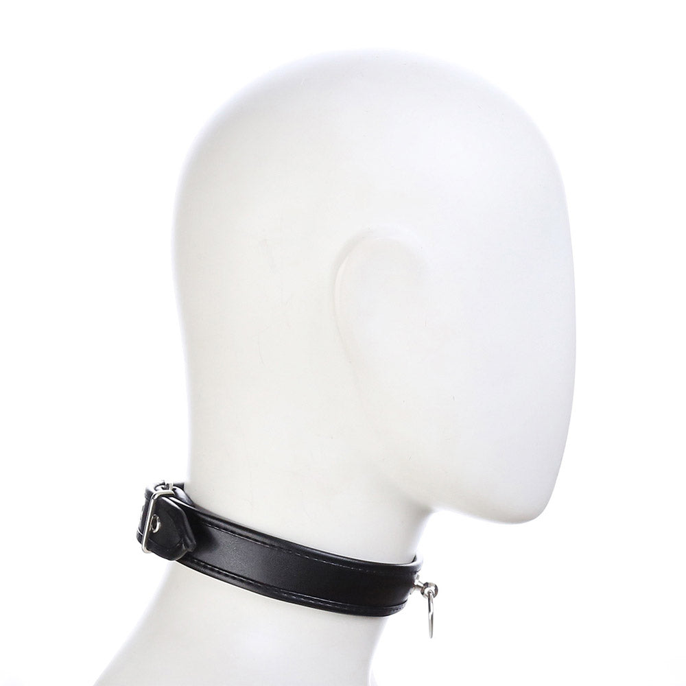 Collier SM Cuir Anneau - Be Bondage