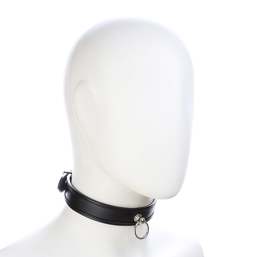 Collier SM Cuir Anneau - Be Bondage