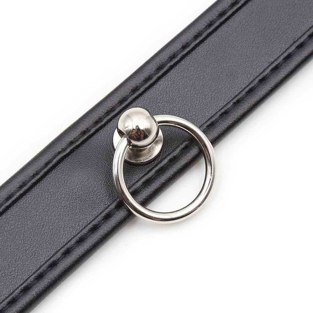 Collier SM Cuir Anneau - Be Bondage