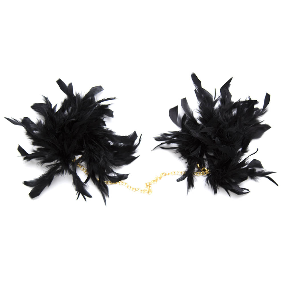Menottes Plume Froufrou Chaine - Be Bondage