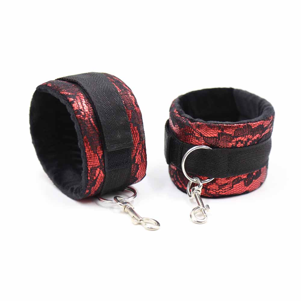 Menottes Dentelle Scratch Bicolores - Be Bondage