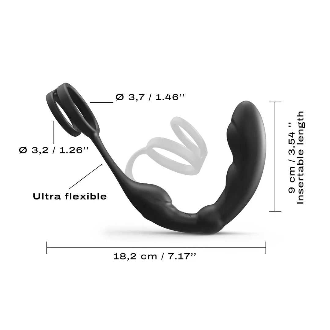 Stimulateur prostatique et double cockring P-Ring