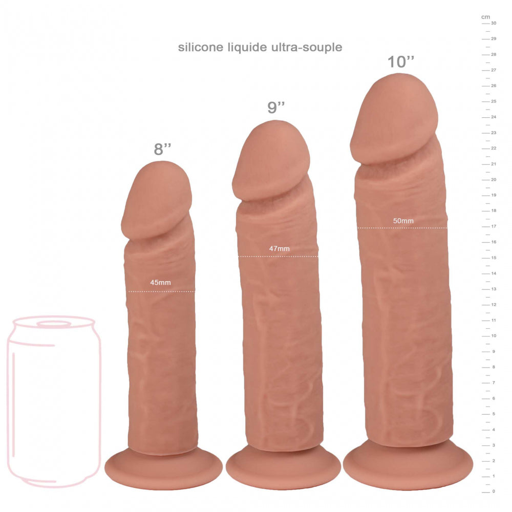 Gode Ventouse Grandiose 8" Liquide Silicone