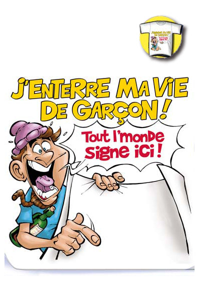 Tee Shirt Enterrement Vie Garçon de La Main au Panier