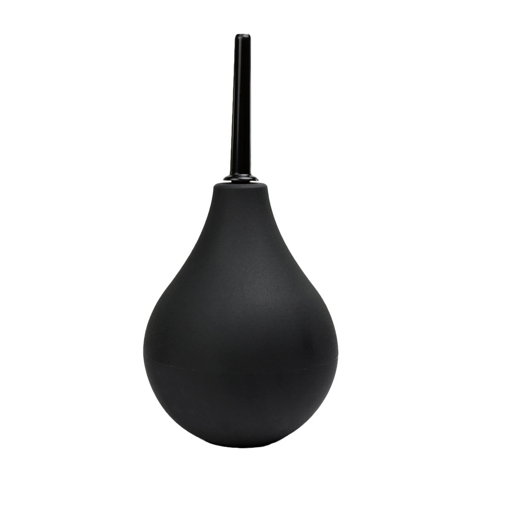 Be Happy Grande Poire Anale Hygiene Silicone Noir Embout Fin Vue de Face