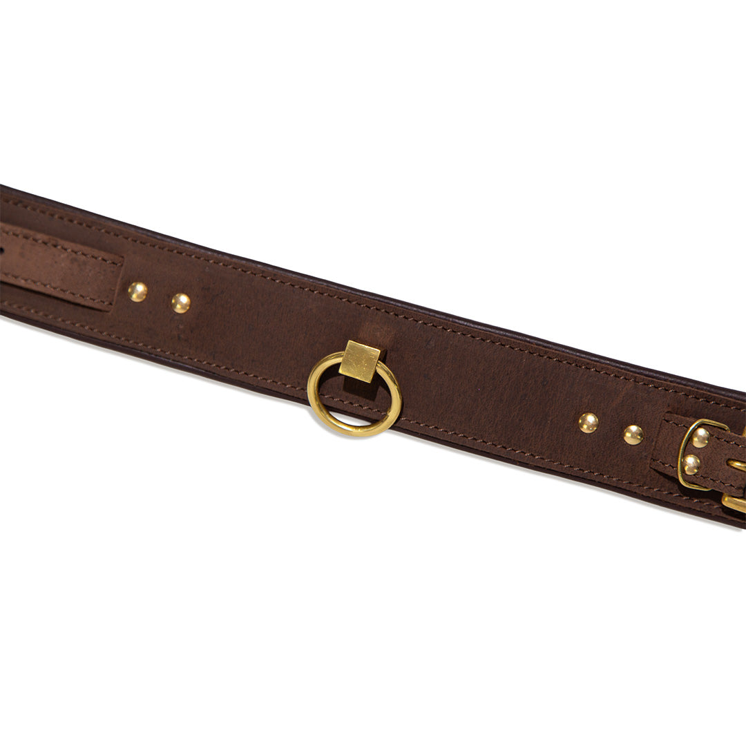 Collier Cuir de Veau Anneau