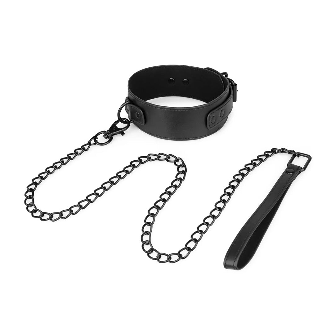Collier en Similicuir et Chaîne