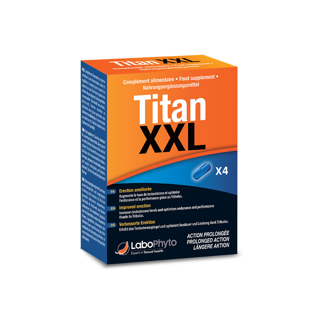 Comprimés Titan XXL - Érection Longue Durée x4