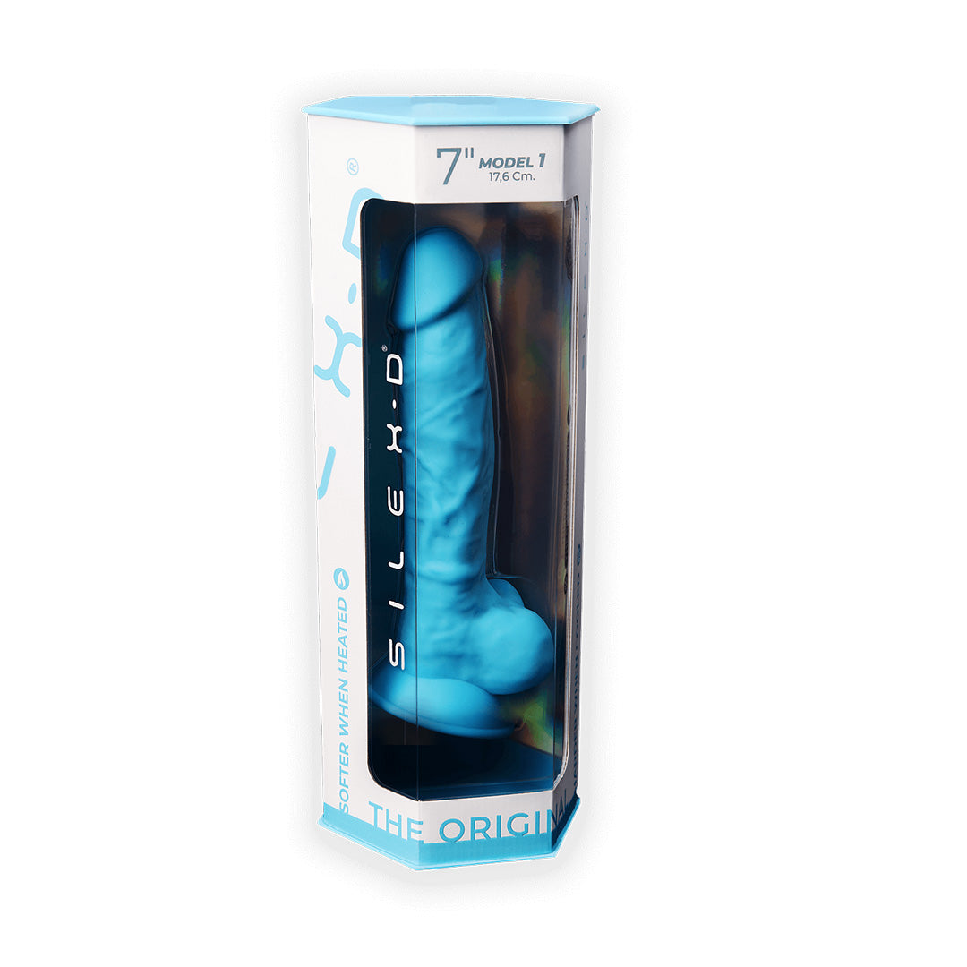Gode Ventouse Réaliste Model 1 17,6cm - Bleu - 20