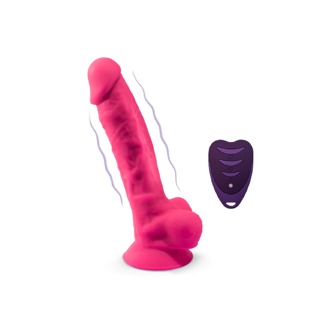 Gode Ventouse Réaliste Télécommandé Model 1 20cm - Rose - 1