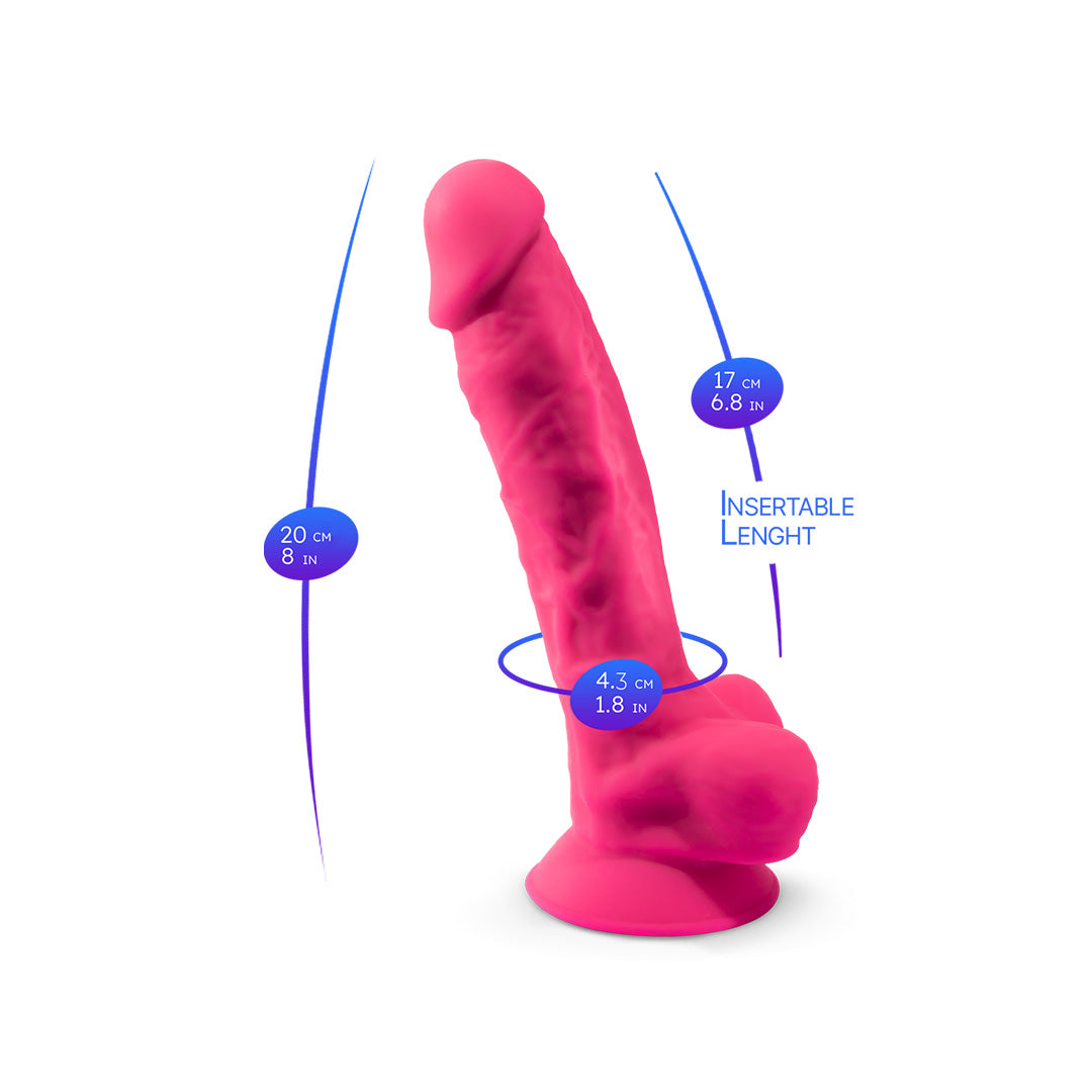 Gode Ventouse Réaliste Télécommandé Model 1 20cm - Rose - 4