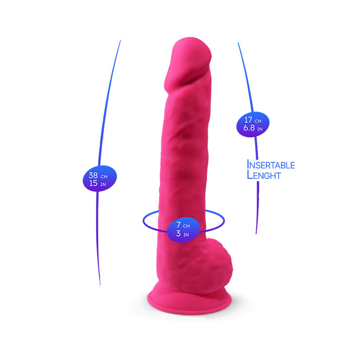 Gode Ventouse XXL Double Densité Model 1 38cm - Rose - 4