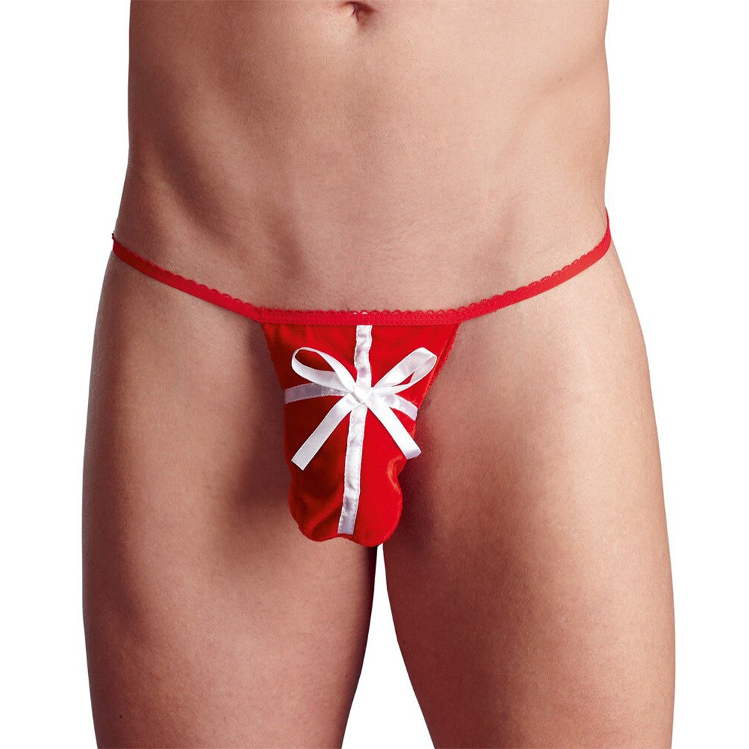String Homme Cadeau de Noël Rouge et Blanc
