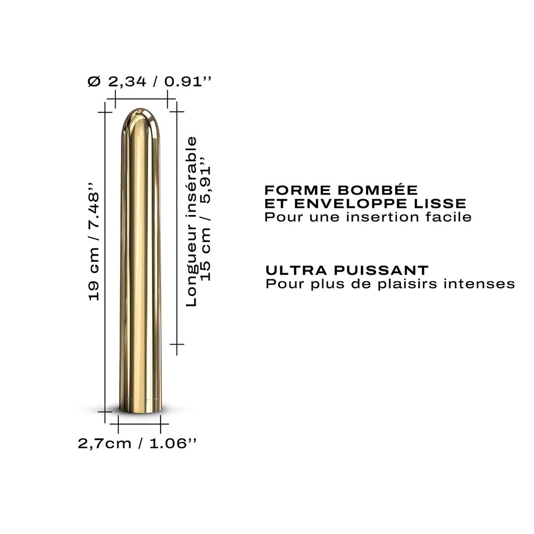 Vibromasseur Rechargeable - Or - 9