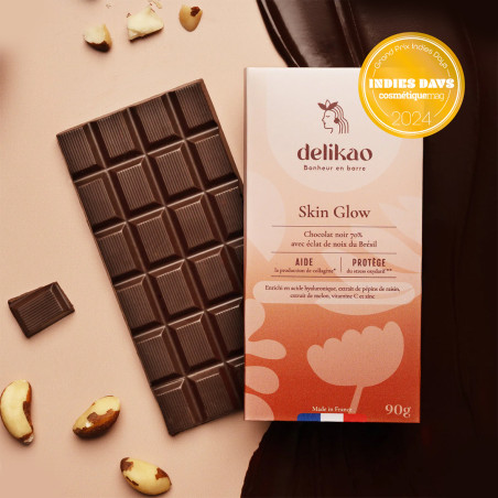 Chocolat Aphrodisiaque Skyn Glow Chocolat Noir / Noix du Brésil Chocolat Aphrodisiaque Skyn Glow Chocolat Noir / Noix du Brésil