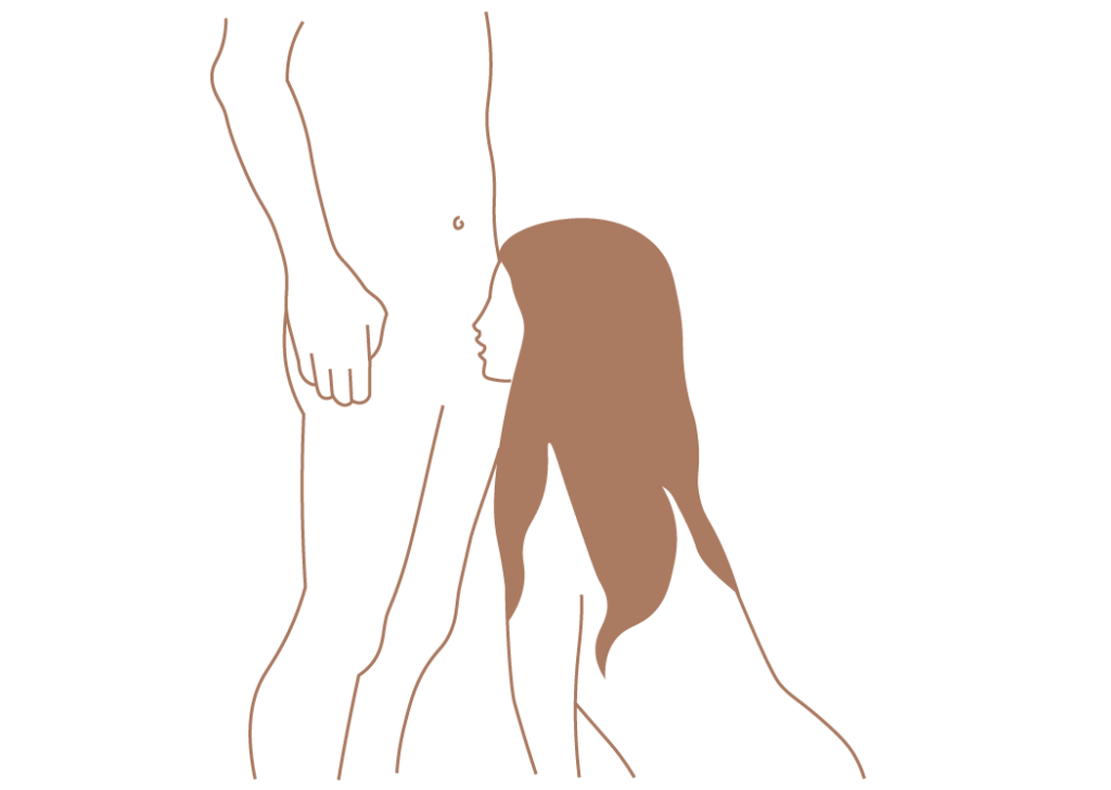 illustration fellation debout