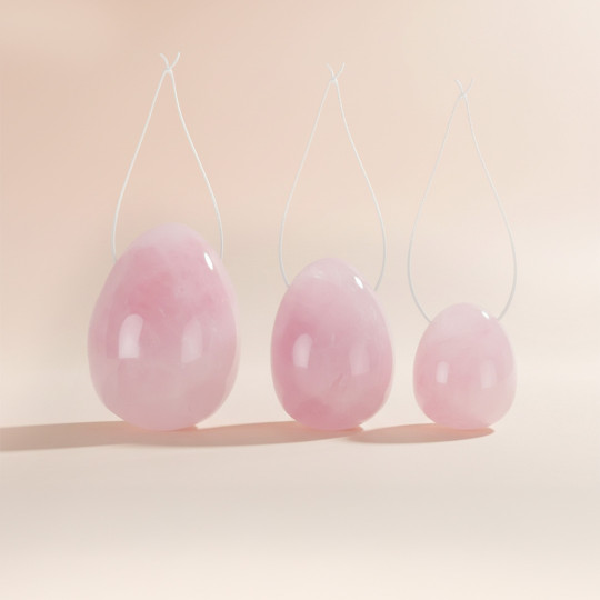 oeufs de yoni en quartz rose